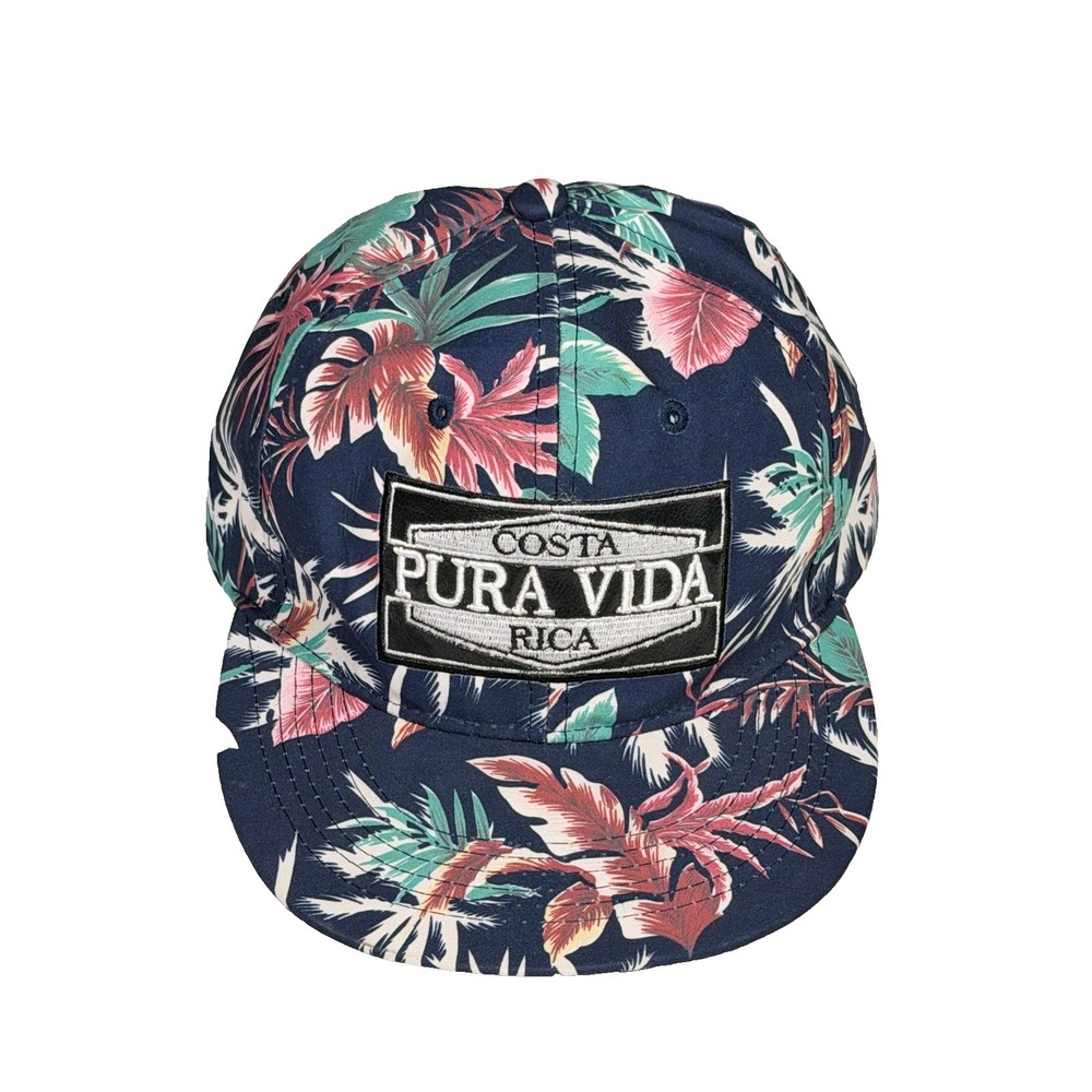 Costa Rica Pura Vida Hat Hawaiian Tropical Snapback Cap Trucker Hat Embroidered